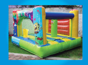 casita inflable con red
