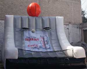 canasta de basquetbol inflable